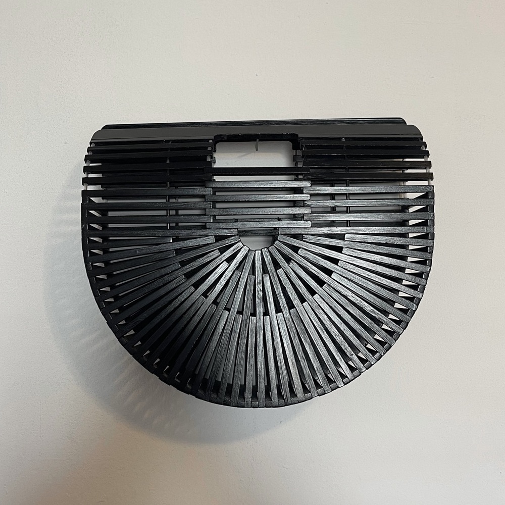 ASOS Black Slatted Clutch Bag